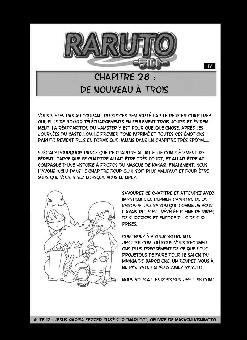 Chapitre Scan Raruto 28 FR Page 01