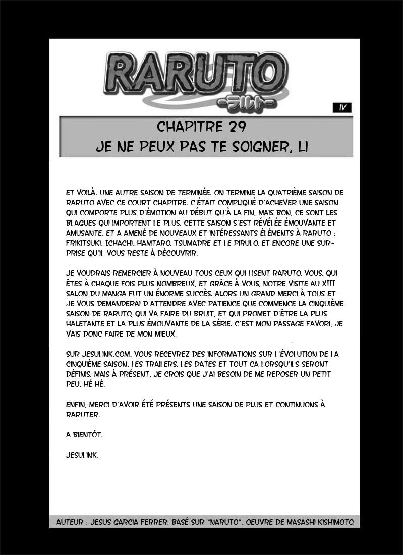 Chapitre Scan Raruto 29 FR Page 01