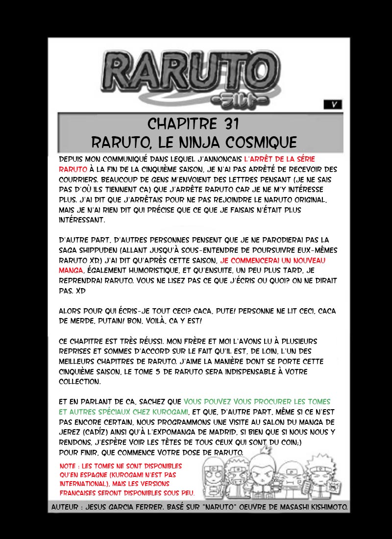 Chapitre Scan Raruto 31 FR Page 00