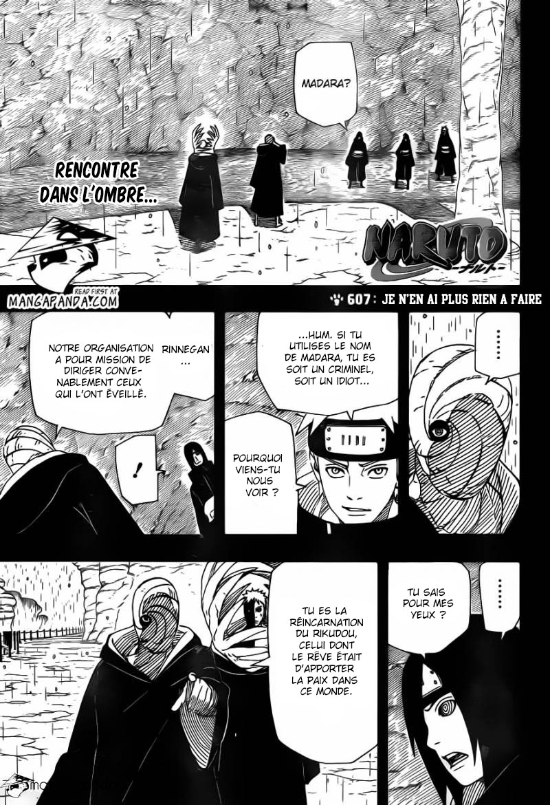 Chapitre Scan Naruto 607 VF Page 01