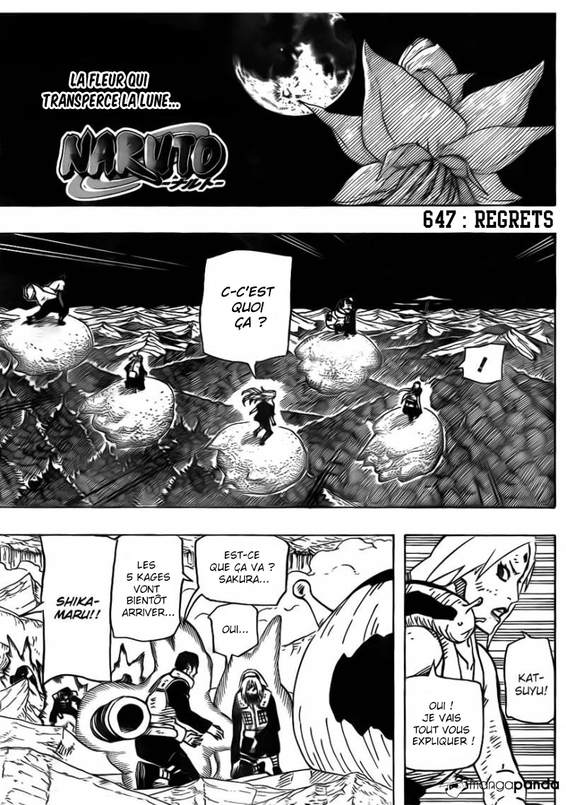 Chapitre Scan Naruto 647 VF Page 01