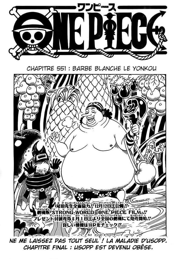 Chapitre Scan One Piece 551 FR Page 01